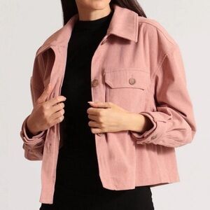 EUC Avec Les Filles Pink Corduroy Shacket Size M